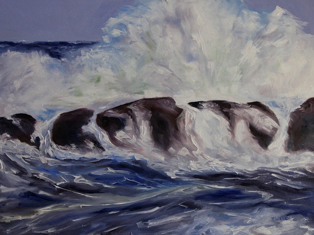 Storm Watching resting 30 x 40 inch oil on canvas by Terrill Welch 2013_12_08 021