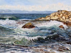 catching-waves-at-georgina-point-mayne-island-bc-30-x-40-inch-oil-on-canvas-by-canadian-artist-terrill-welch-sept-20-2016-img_0760
